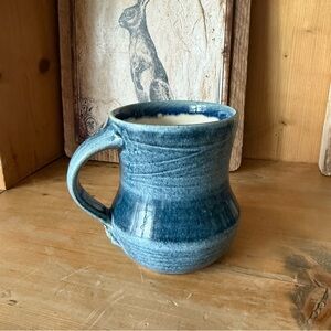 Handcrafted Blue Ceramic Mug